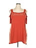 JM Collection Solid Orange Sleeveless Top Size 1X - photo 1