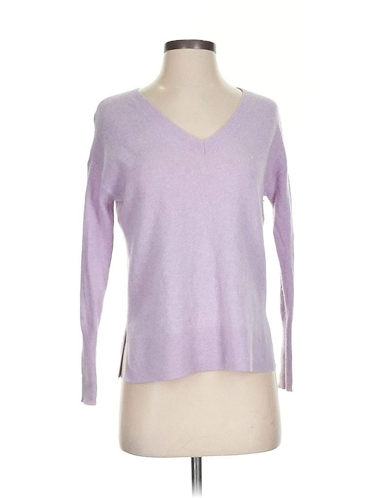 Pre-owned Halogen Cashmere Pullover Sweater In Purple