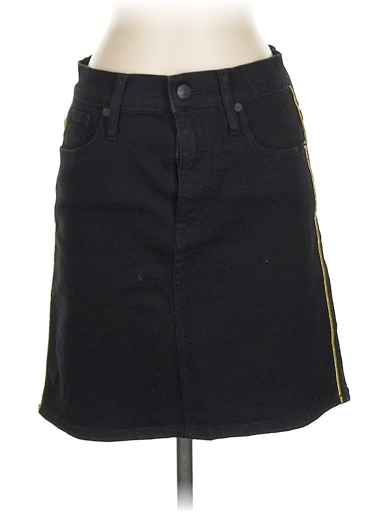 Pre-owned Madewell Denim Skirt In Black