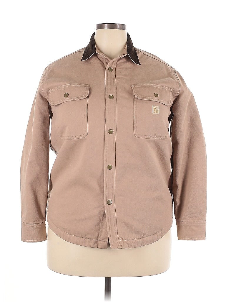 TNA 100% Cotton Tan Jacket Size 1X - photo 1