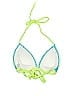 Hula Honey Stripes Green Blue Swimsuit Top Size L - photo 2