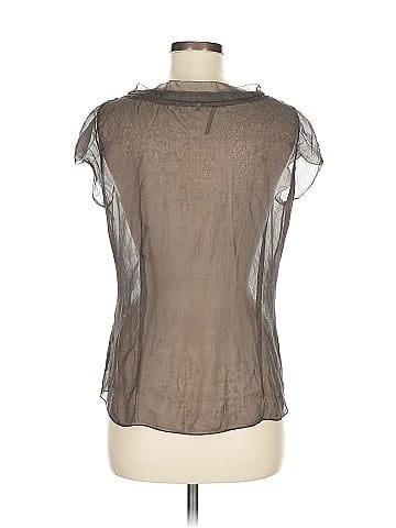 Elie Tahari Short Sleeve Silk Top (view 2)