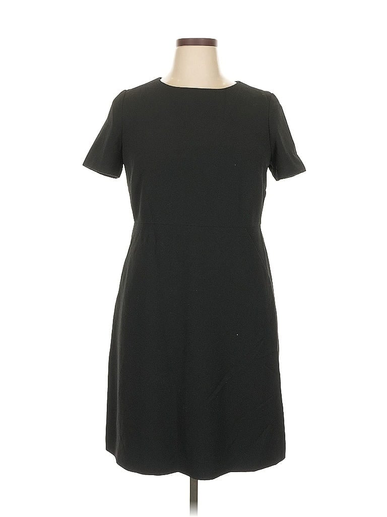 White Label The White Company Solid Black Casual Dress Size 16 - photo 1