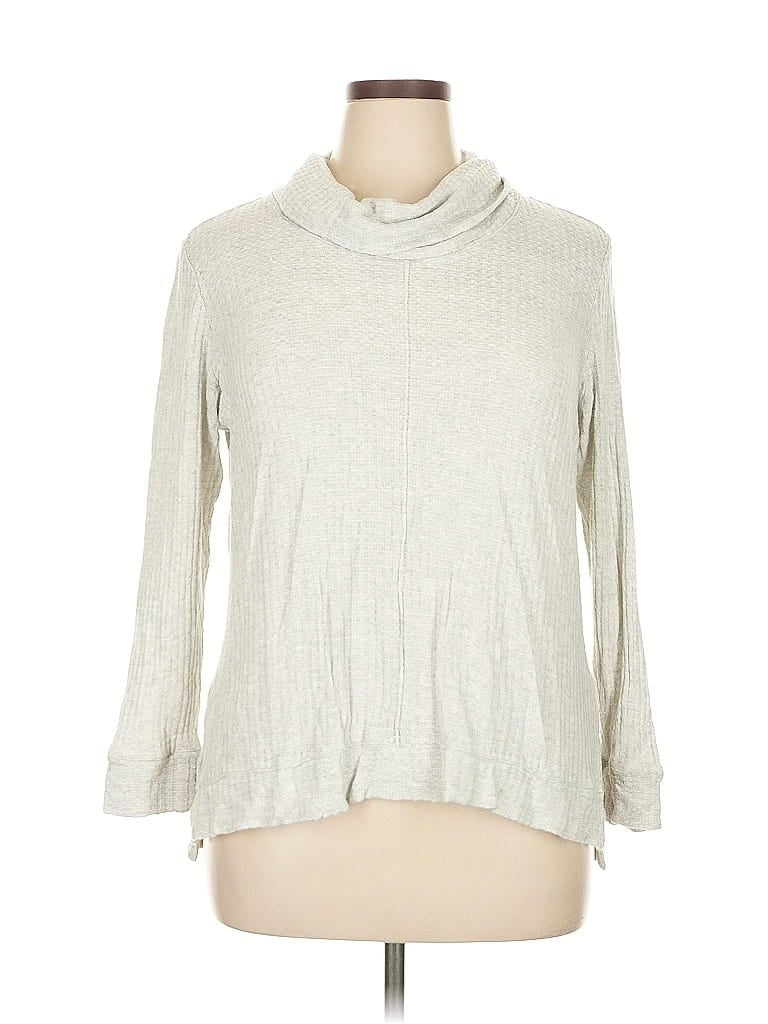 Daisy Fuentes Silver Turtleneck Sweater Size XL - photo 1