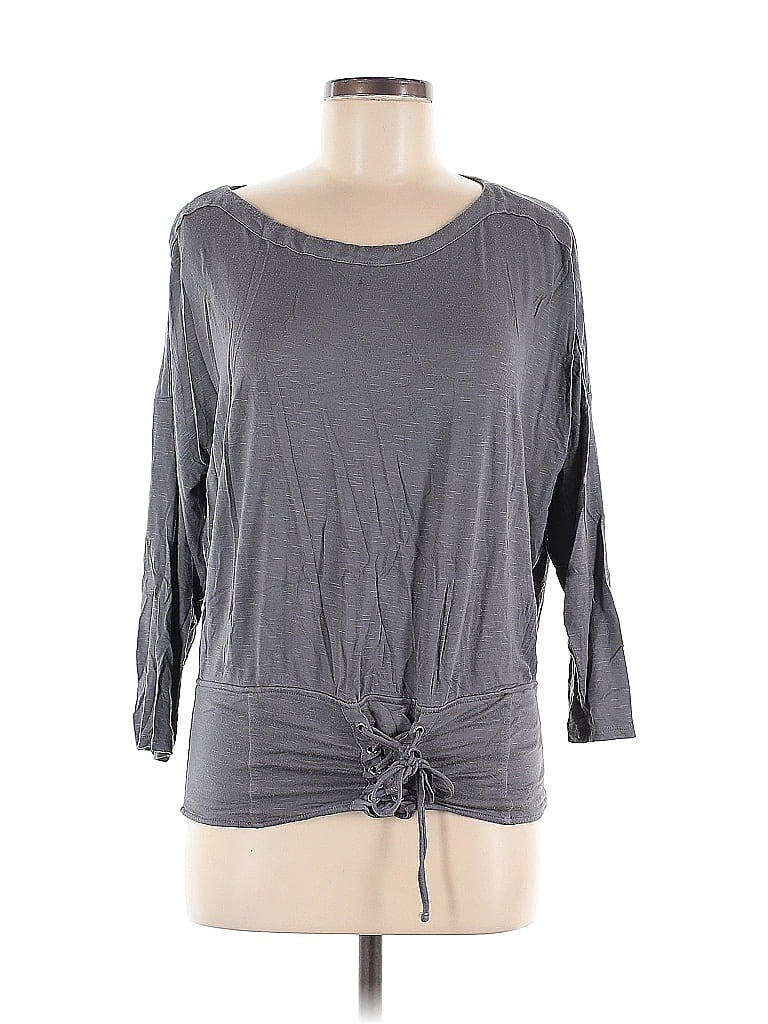 Soho Gray 3/4 Sleeve Top Size M - photo 1