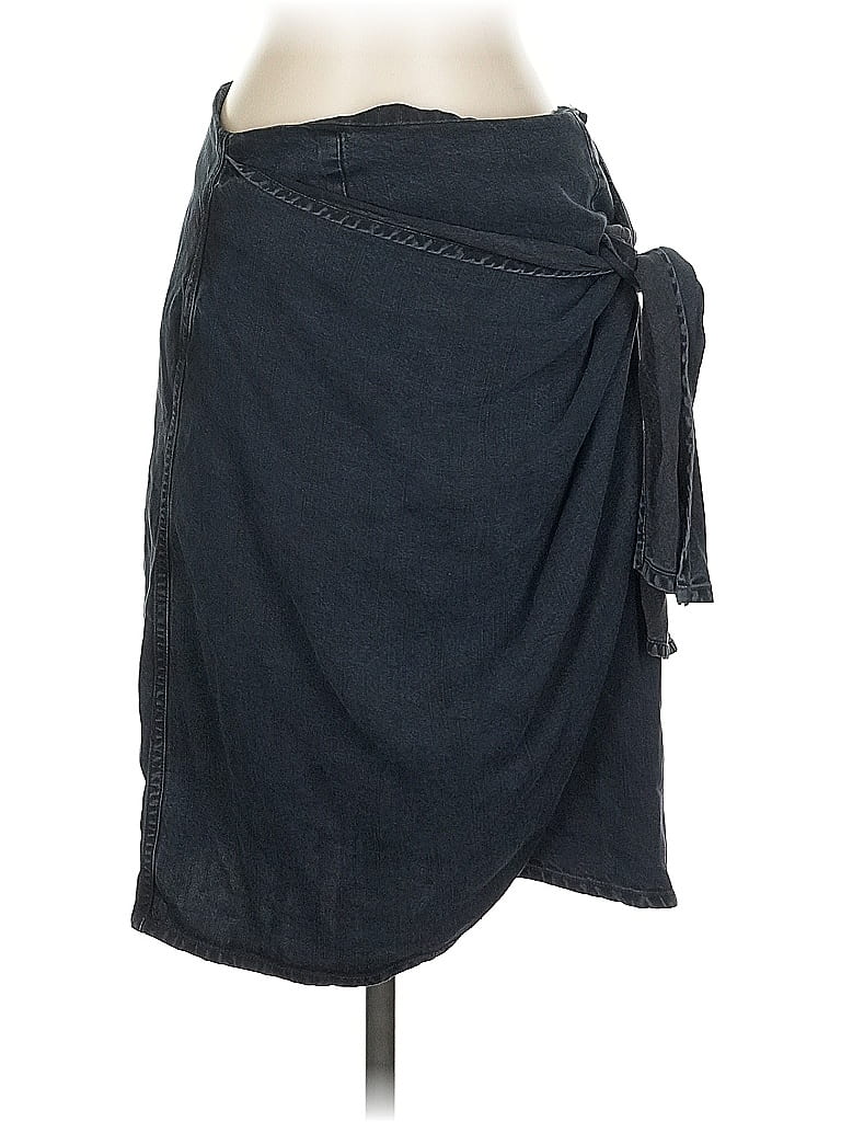 Seen Worn Kept 100% Lyocell Solid Blue Denim Skirt Size 4 - photo 1