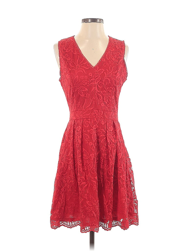 Francesca's 100% Polyester Red Cocktail Dress Size M - photo 1
