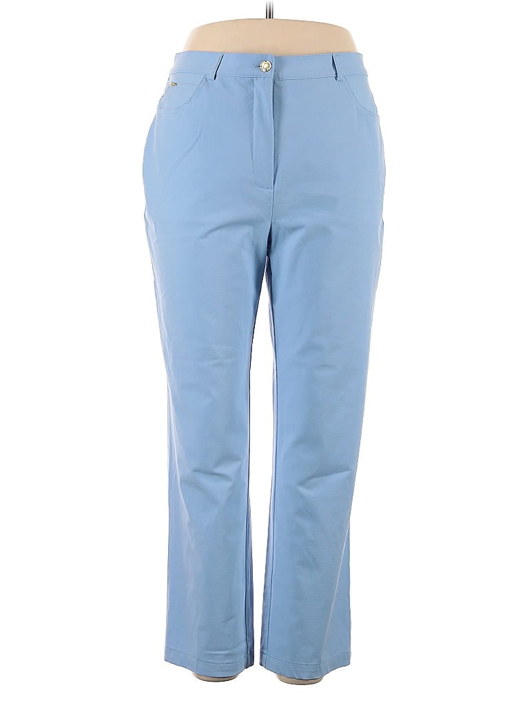 St. John Sport Solid Blue Casual Pants Size 16 - photo 1