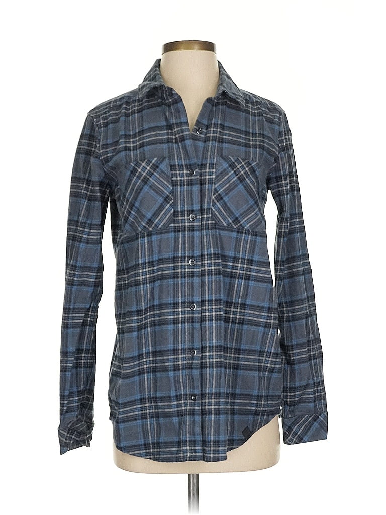 5.11 Tactical Series 100% Cotton Plaid Blue Long Sleeve Button-Down Shirt Size S - photo 1