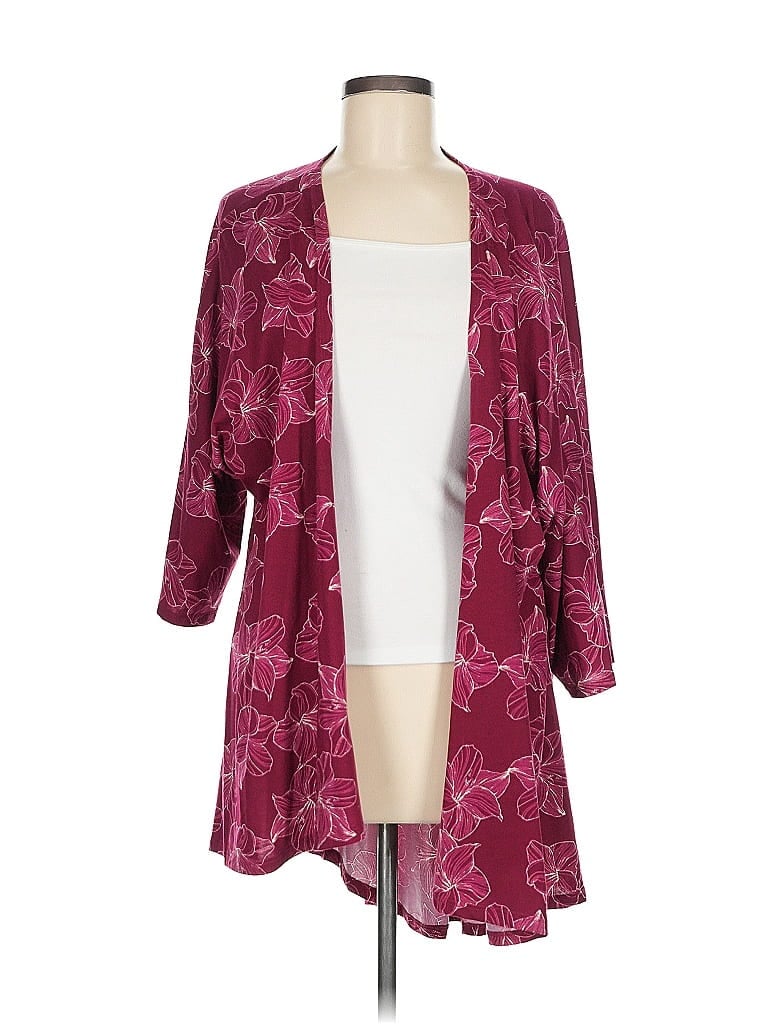 Pre-owned Lularoe Cardigan Sweater In Burgundy