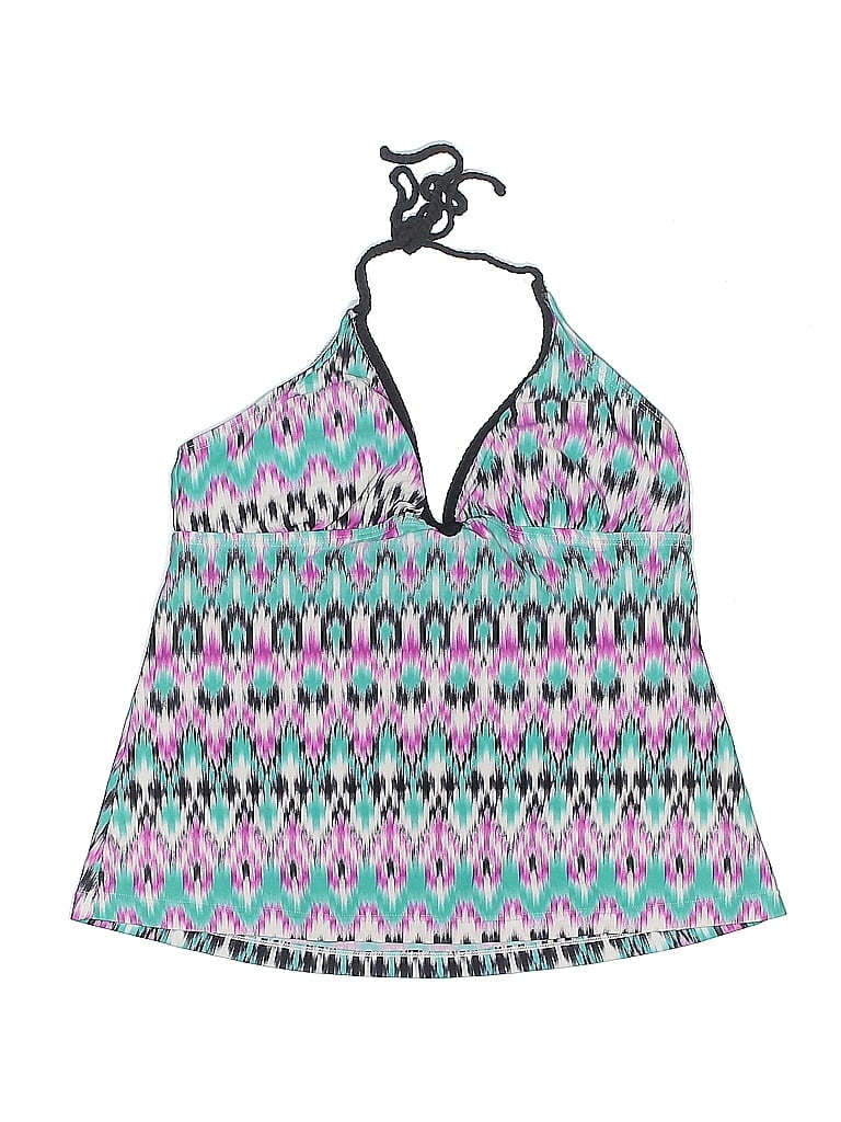 Mossimo Print Teal Swimsuit Top Size M - photo 1