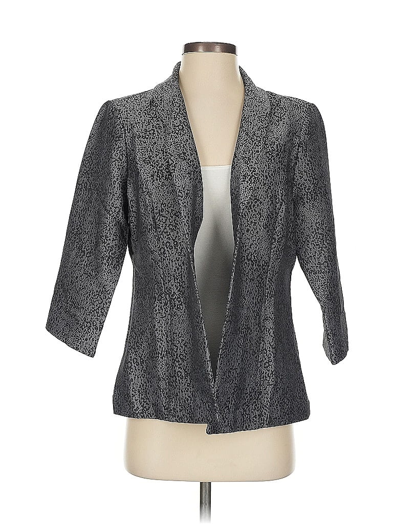 Pre-owned Christopher & Banks Blazer Jacket In Gray