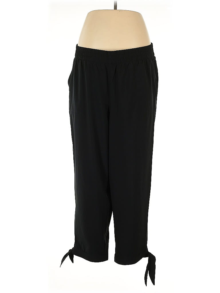 T by Talbots Solid Black Casual Pants Size L - photo 1