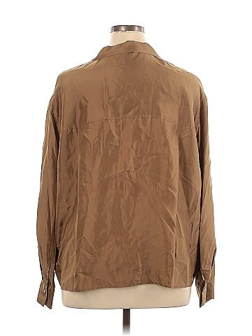 Vince. Long Sleeve Silk Top (view 2)