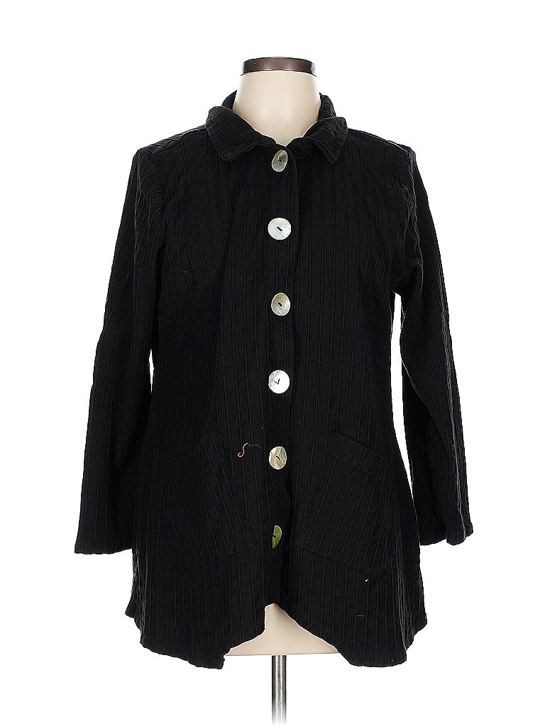 Pre-owned Lulu-b Long Sleeve Button Down Shirt In Black