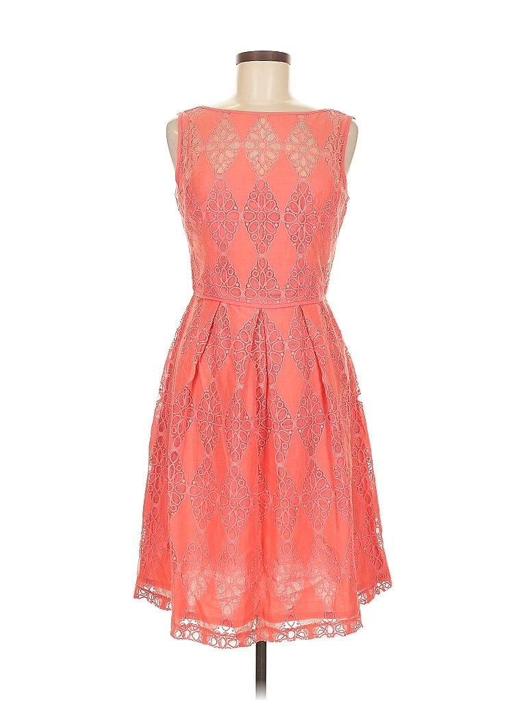 Maggy London Orange Cocktail Dress Size 6 - photo 1