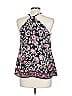 Soho JEANS NEW YORK & COMPANY Blue Sleeveless Blouse Size L - photo 2