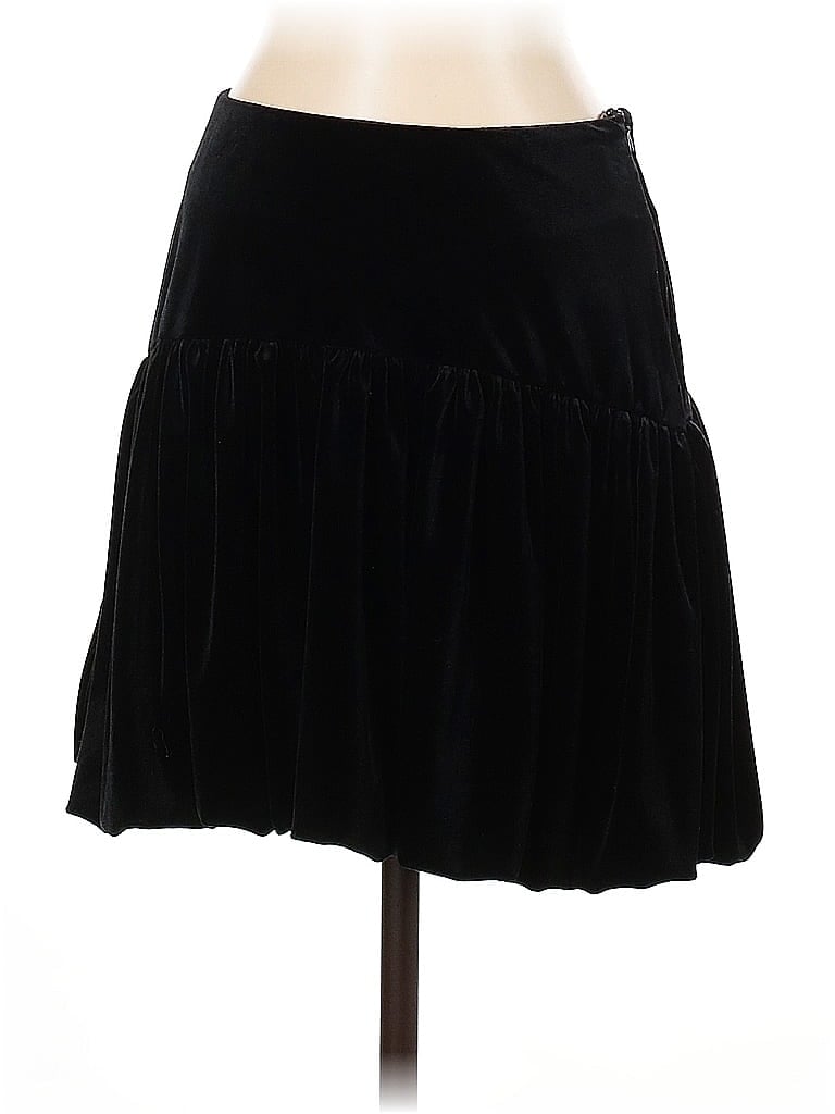 River Island Solid Black Casual Skirt Size 2 - photo 1