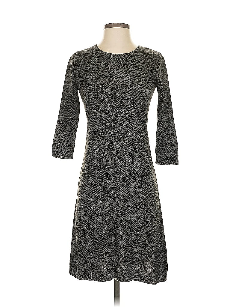 AB Studio 100% Acrylic Tweed Gray Casual Dress Size XS - photo 1