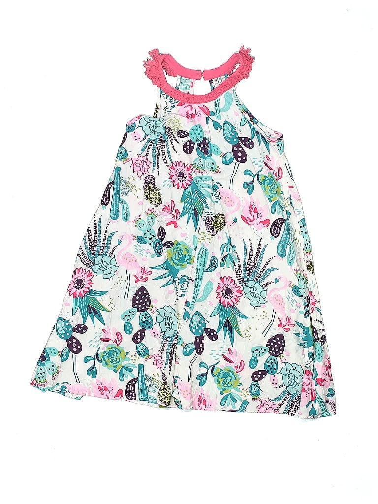 Deux Par Deux Tropical White Dress Size 10 - photo 1