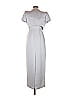 Alex Evenings 100% Polyester Silver Gray Cocktail Dress Size 4 - photo 2