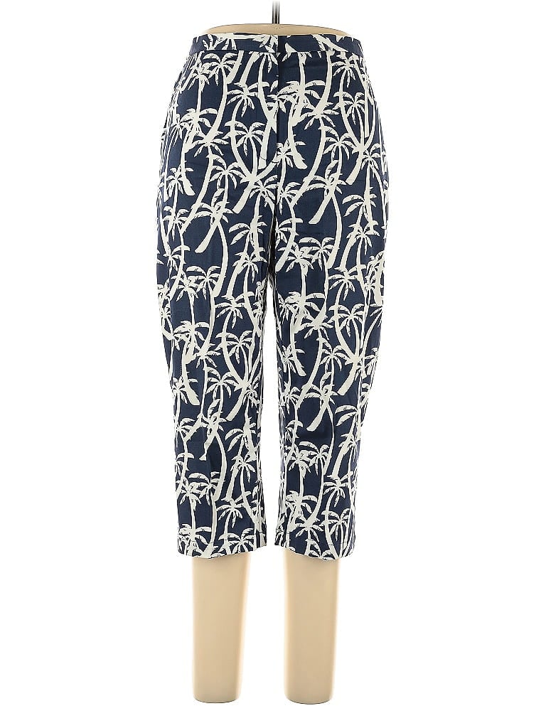 JM Collection Print Blue Casual Pants Size 12 - photo 1