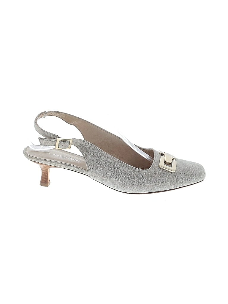 Donald J Pliner 100% Leather Silver Gray Heels Size 9 - photo 1