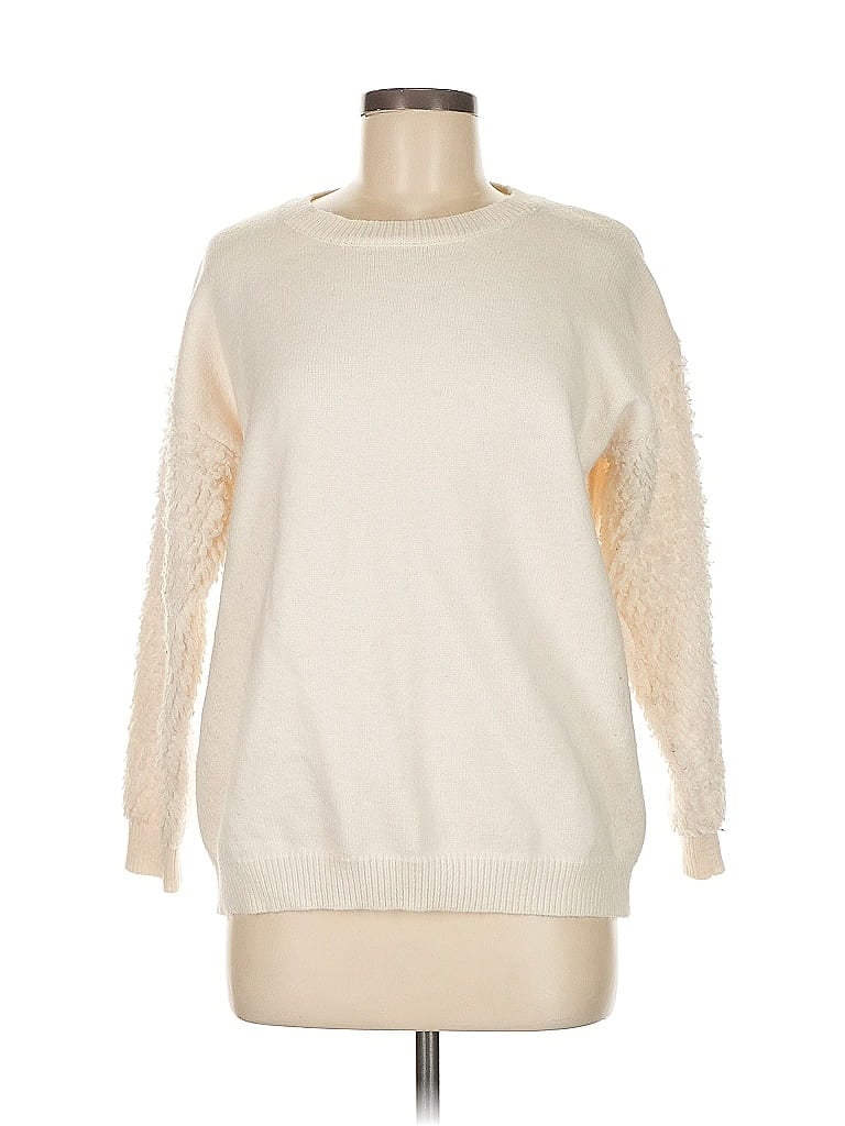 Pre-owned Assorted Brands Pullover Sweater In White