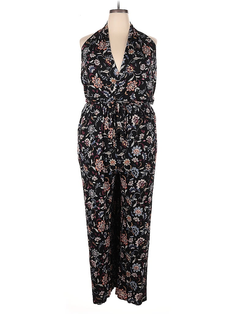 Lane Bryant Paisley Black Jumpsuit Size 22 - photo 1