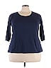 Isaac Mizrahi LIVE! Blue 3/4 Sleeve Top Size 2X - photo 1