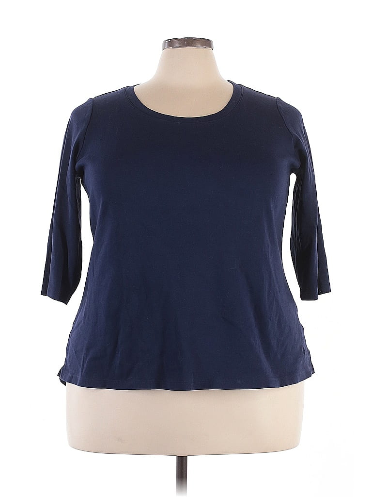 Isaac Mizrahi LIVE! Blue 3/4 Sleeve Top Size 2X - photo 1