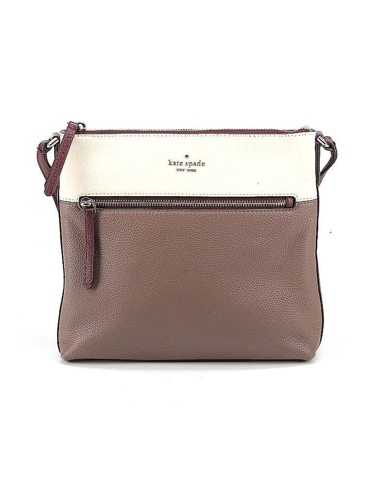 Kate Spade New York Burgundy Brown Leather Crossbody Bag One size - photo 1