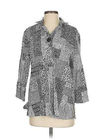 Ali Miles 3/4 Sleeve Button-Down Shirt (view 1)