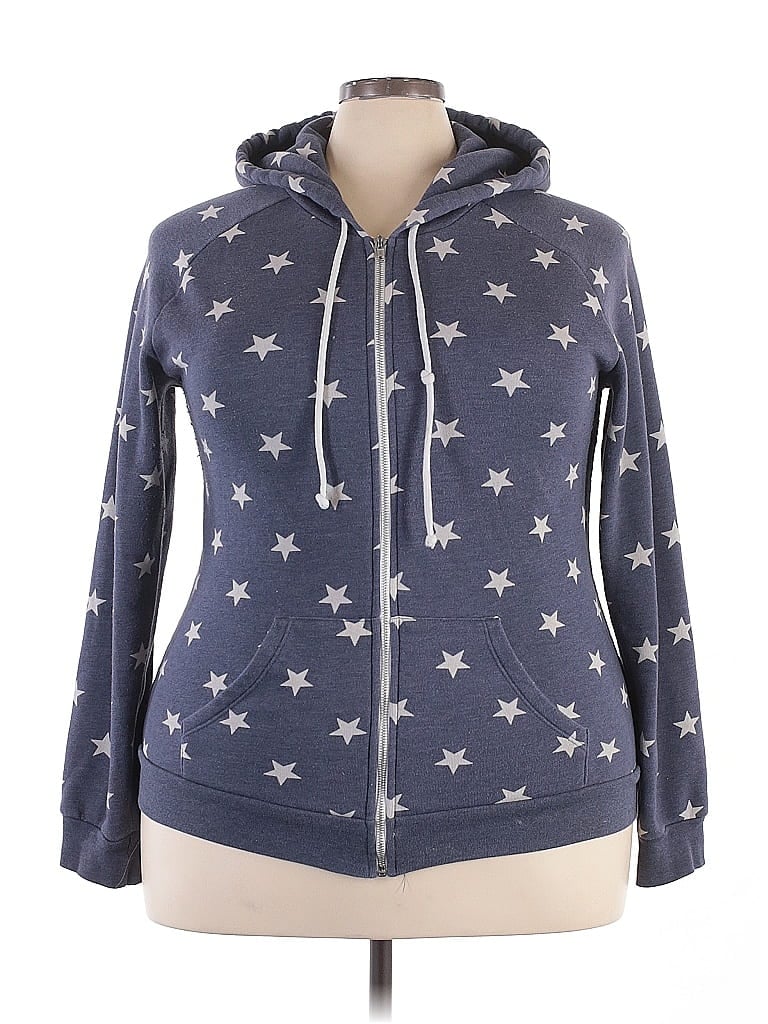 ALTERNATIVE Blue Zip Up Hoodie Size XXL - photo 1