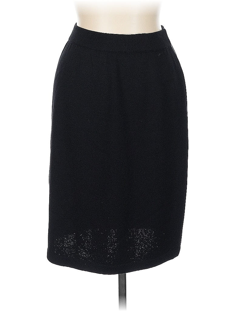 St. John Solid Black Formal Skirt Size 10 - photo 1