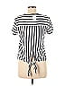 J. by J.Crew 100% Cotton Stripes Ivory Gray Short Sleeve T-Shirt Size M - photo 2