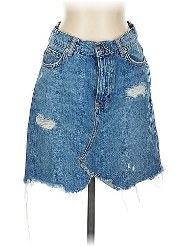 We the Free Denim Skirt (view 1)