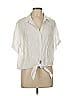 Counterparts Ivory Short Sleeve Blouse Size L - photo 1