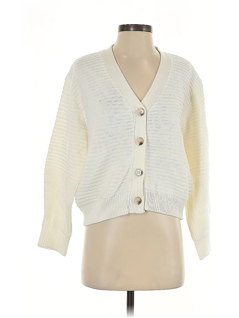Polly 100% Acrylic Ivory Cardigan Size XS - photo 1