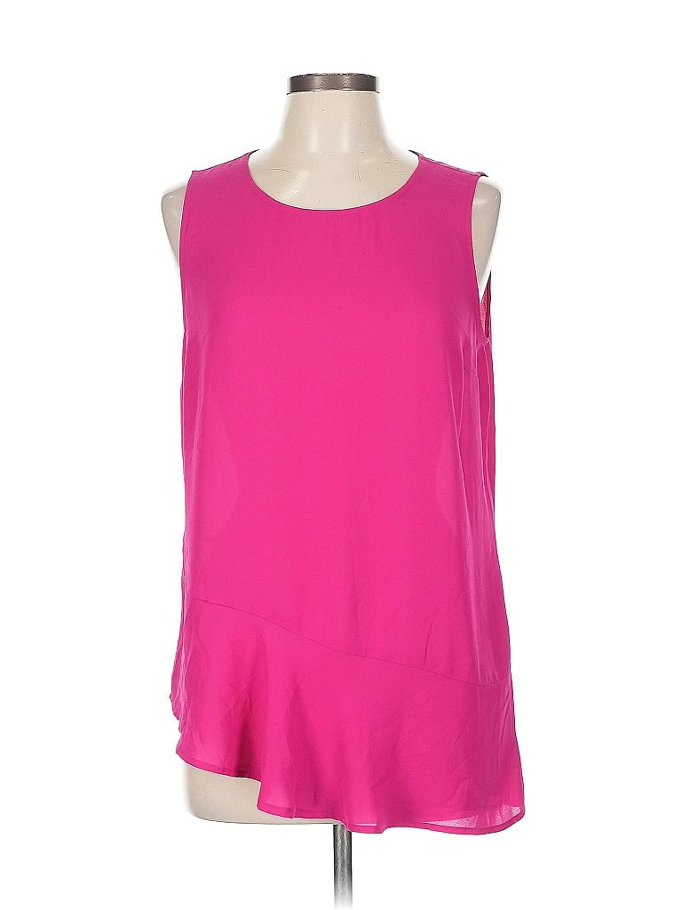 Pre-owned Maison Jules Sleeveless Top Pink Scoop Neck Tops