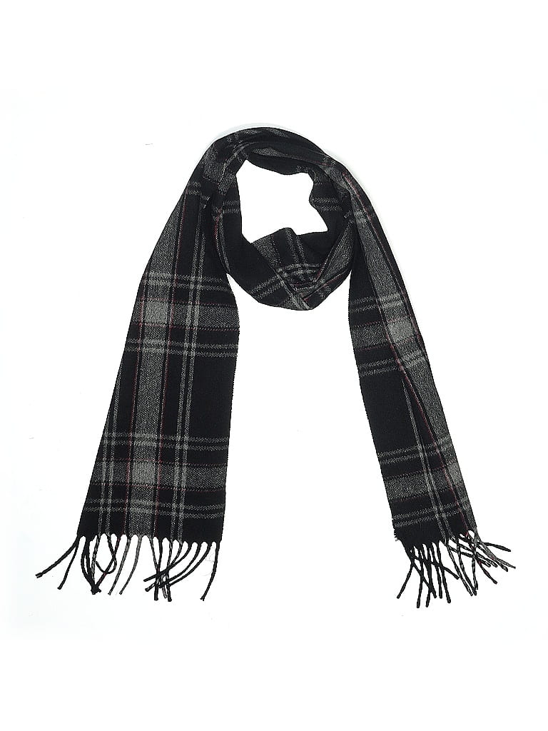 Unbranded Plaid Black Scarf One size - photo 1