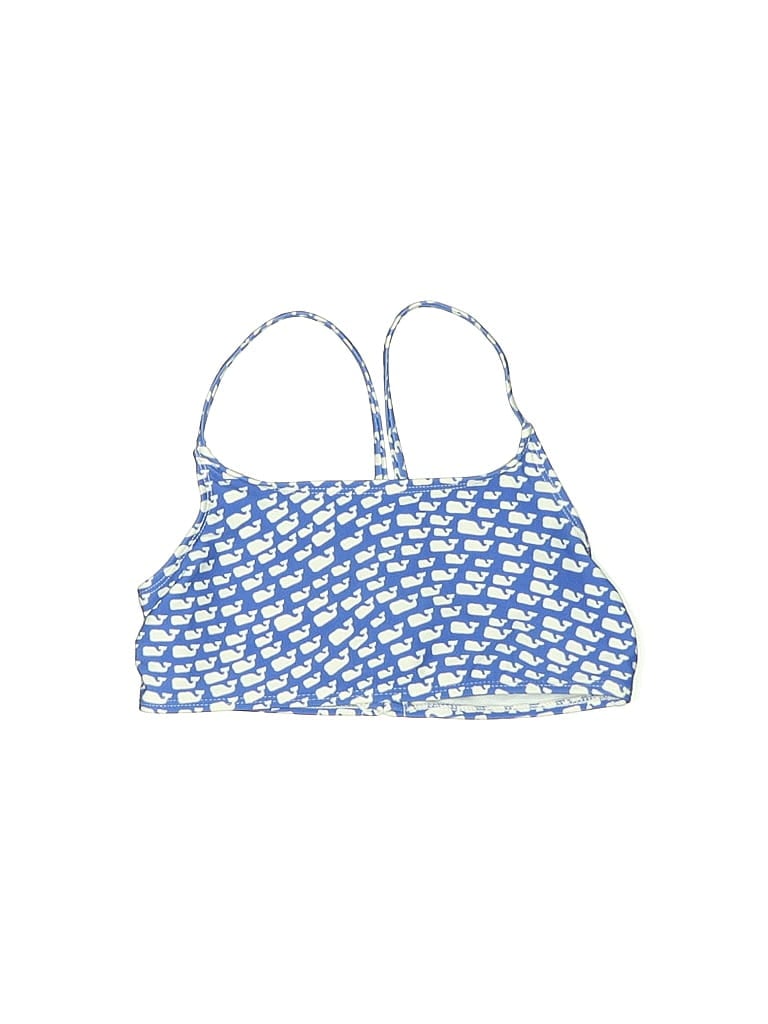 Pre-owned Vineyard Vines For Target Swimsuit Top Blue Swimwear