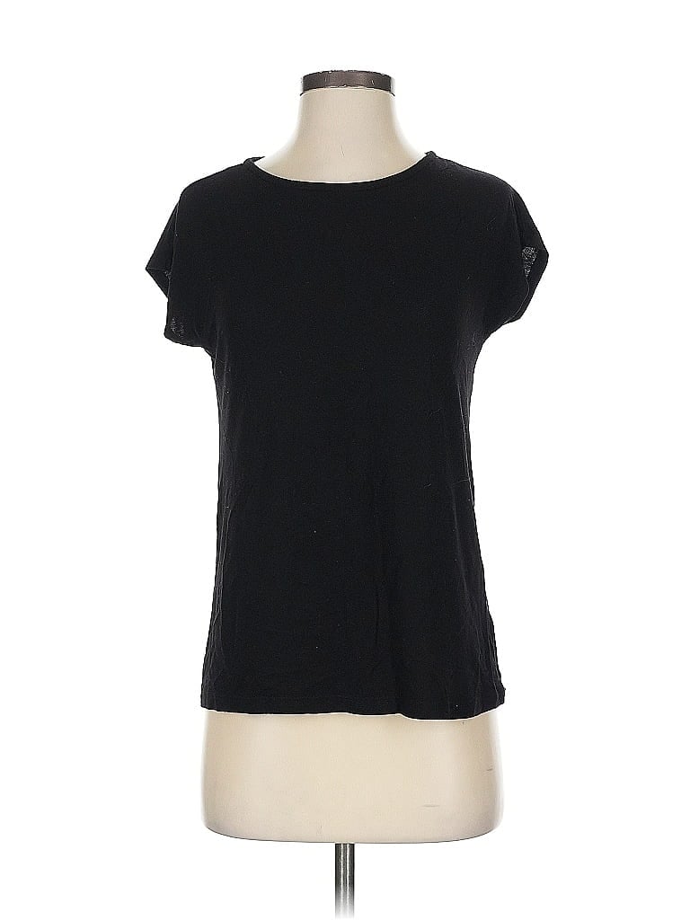 Pre-owned Tahari Short Sleeve T-shirt In Black