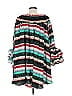 Gracia 100% Polyester Print Teal Casual Dress Size L - photo 2