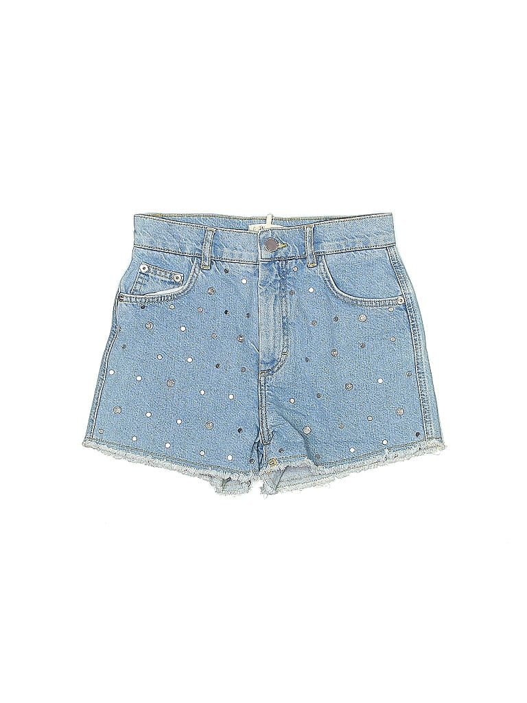 Maje Stars Blue Denim Shorts Size 34 waist - photo 1