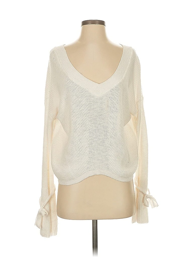 Pre-owned Express Pullover Sweater In White