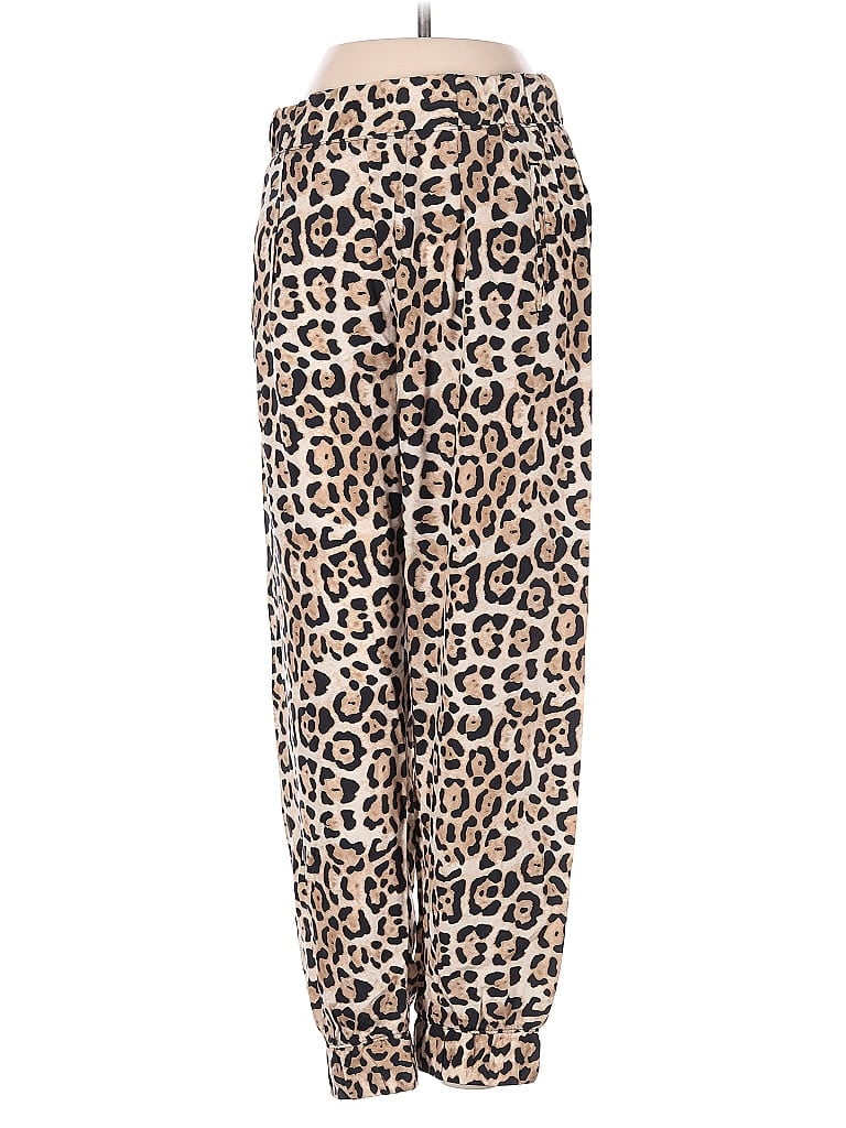 ATM 100% Silk Animal Print Gold Tan Silk Pants Size XS - photo 1