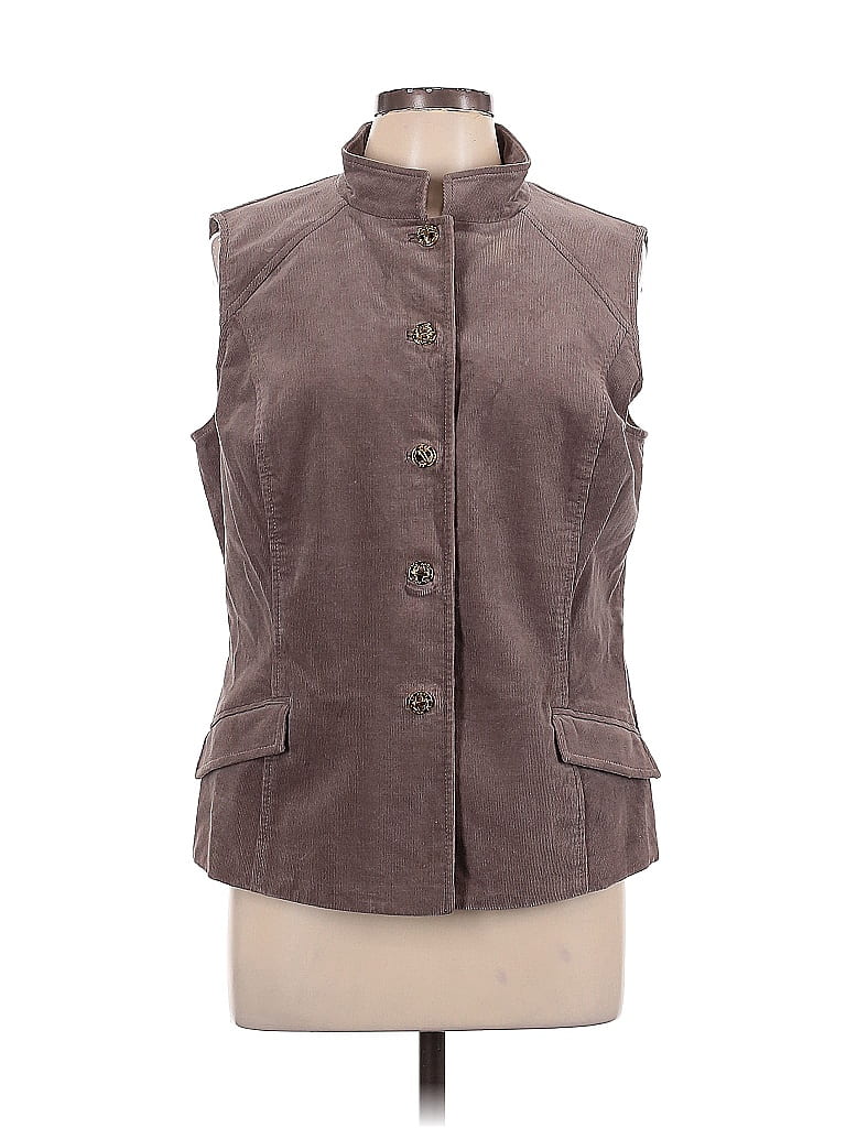 St. John Sport Solid Brown Vest Size L - photo 1