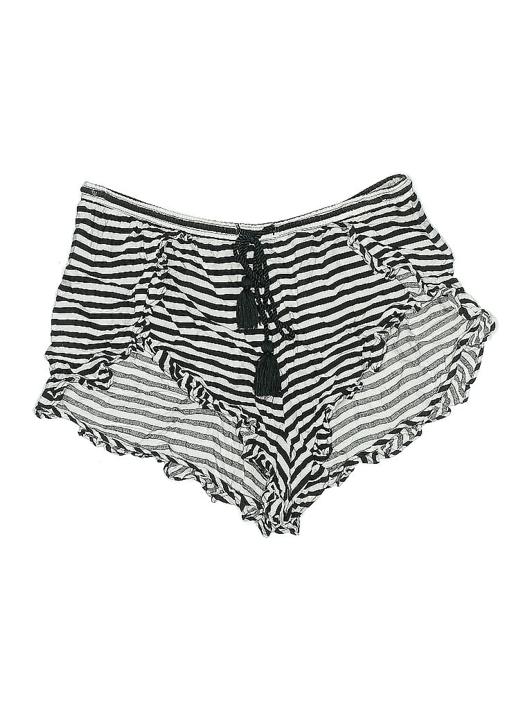 Volcom 100% Viscose Stripes Silver Shorts Size 12 - photo 1