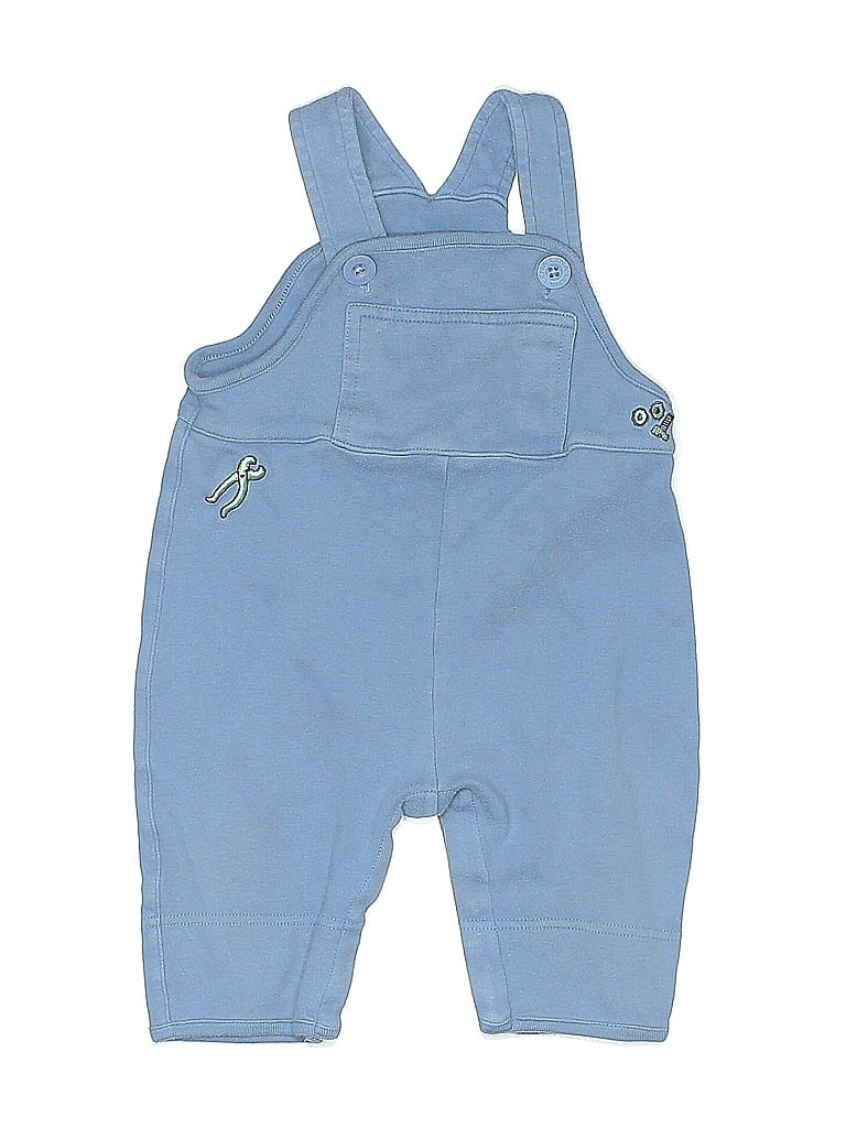 Lena 100% Cotton Blue Overalls Size 6-12 mo - photo 1